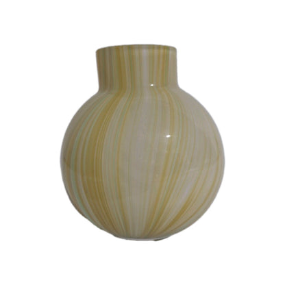 Formano  Glas Vase Stripes NEU Gelb Senf Grün 16 cm Hoch