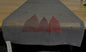 Sander Weihnachts-Läufer Halbtransparent TREES OF GOlD Grau Rot 50x140cm
