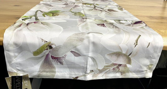 Apelt  Tischläufer Magnolie NEU Digitaldruck Ecru Creme Beere Grün 48x140cm