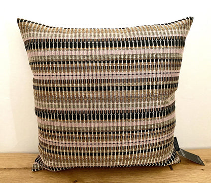 Rohleder moderne Jaquard Kissenhülle ARCADE EASTSIDE NEU Rosa Schwarz 45x45cm