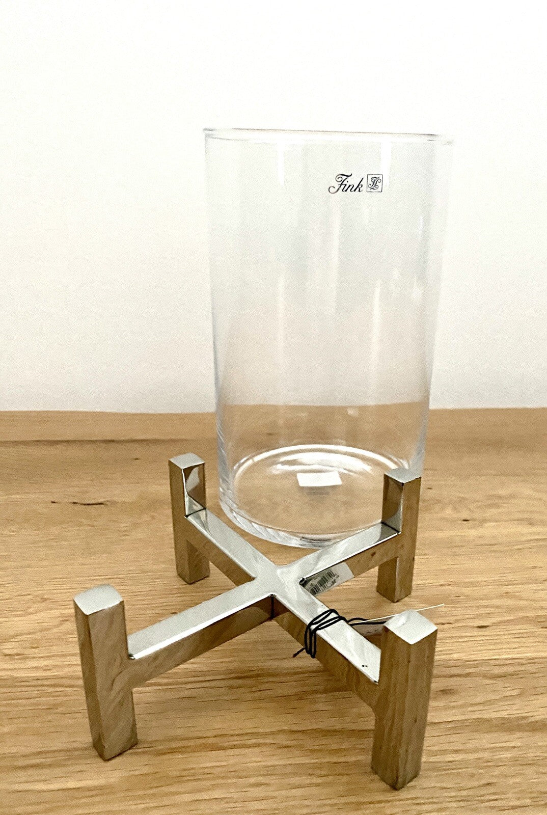 Fink modernes Windlicht  mit Glas YONO NEU Edelstahl 29 cm Hoch