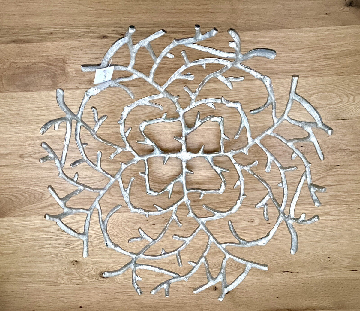 Gilde chice Aluminium Schale TWIGS Neu Silber 45 cm Rund