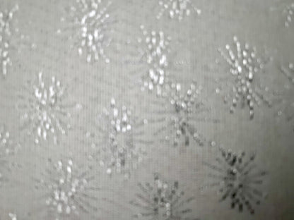 Apelt Jaquard Weihnachts-Tischband Sterne Weiß Silber  24x175cm