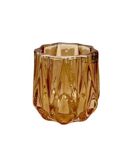 Kaheku chices Tischlicht HAVIS NEU Glas Amber 7,5 cm Hoch
