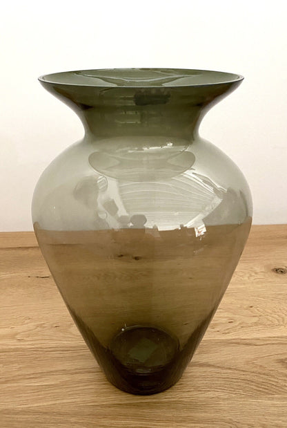 Kaheku moderne Glas Vase Peps NEU Grau 34 cm Hoch