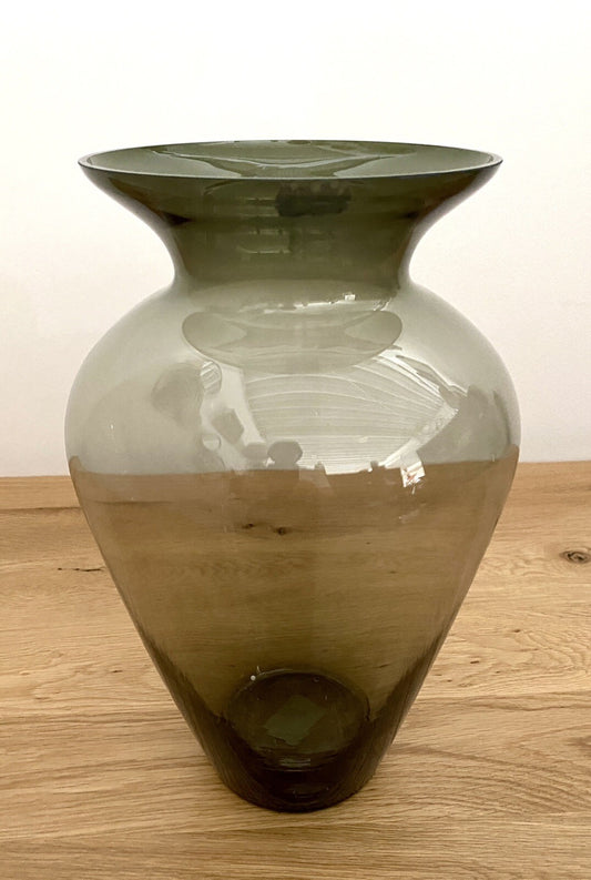 Kaheku moderne Glas Vase Peps NEU Grau 34 cm Hoch