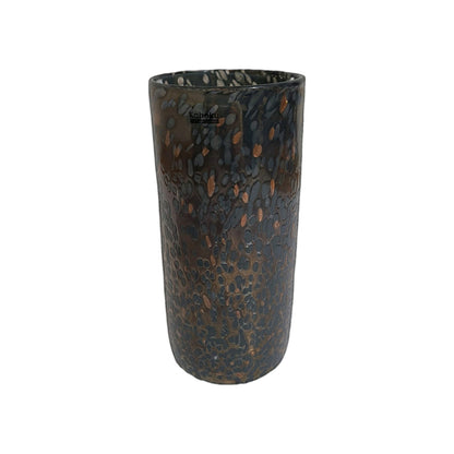 Kaheku chice Vase Glas NEU Anthrazit Kupfer Gesprenkelt 26 cm Hoch