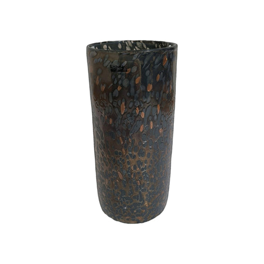 Kaheku chice Vase Glas NEU Anthrazit Kupfer Gesprenkelt 26 cm Hoch