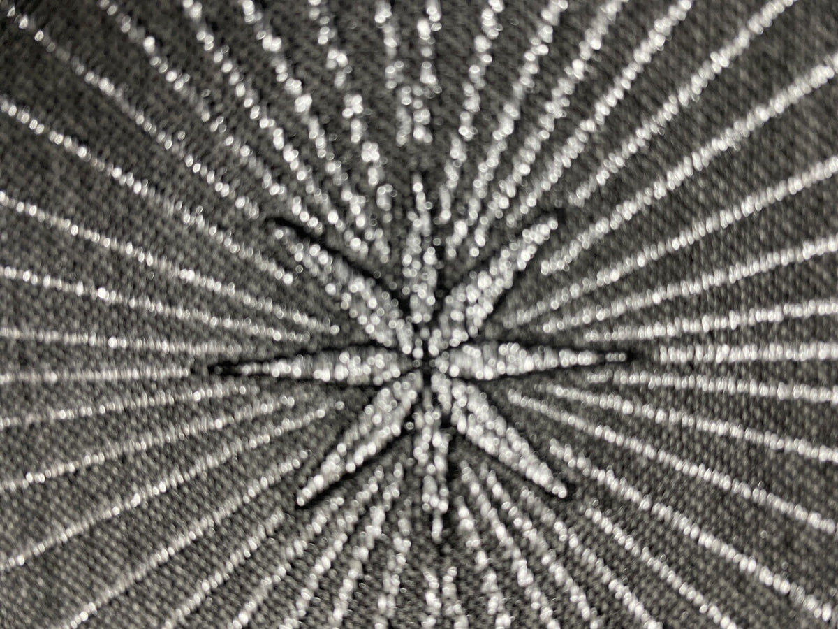Apelt Jaquard Weihnachts-Tischband Sterne Anthrazit Silber 21x175cm