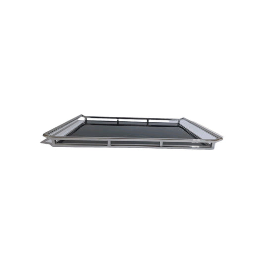 Fink modernes Spiegeltablett PIANO NEU  Schwarz Edelstahl 61cm Lang