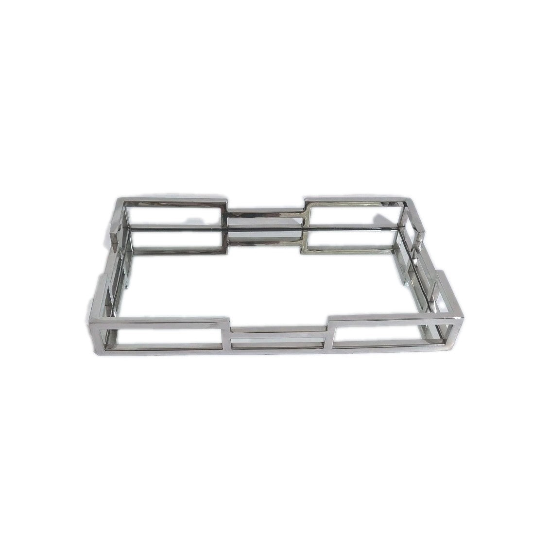 Fink modernes Spiegeltablett HOMMAGE NEU Edelstahl 40cm Lang