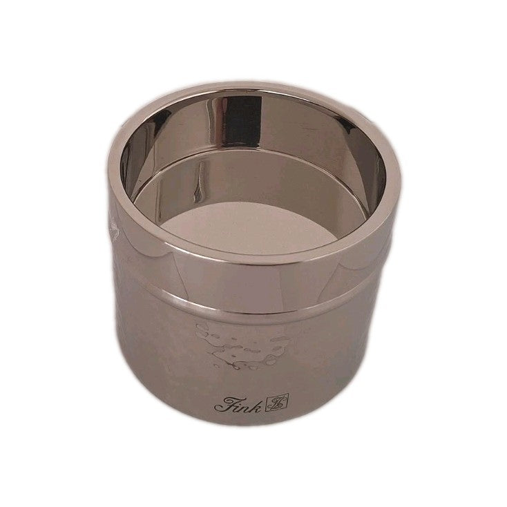Fink moderner Edelstahl Stumpenhalter NASSAU NEU Poliert Gehämmert 8cm Hoch