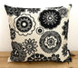 Rohleder moderne Jaquard Kissenhülle MANDALA NEU Creme Schwarz 45x45cm