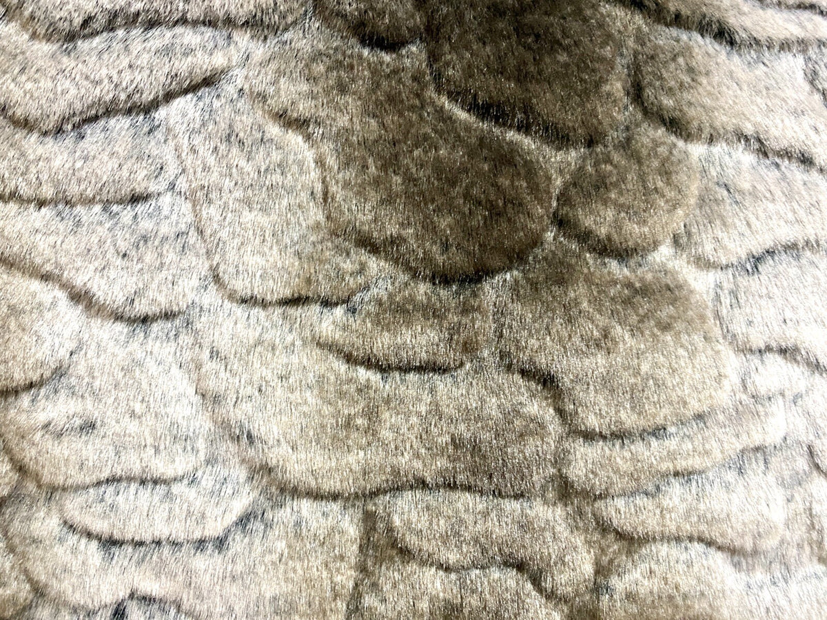 Apelt Kunstfell Kissenhülle NEU Struktur mit Farbverlauf Braun Taupe 46x46cm