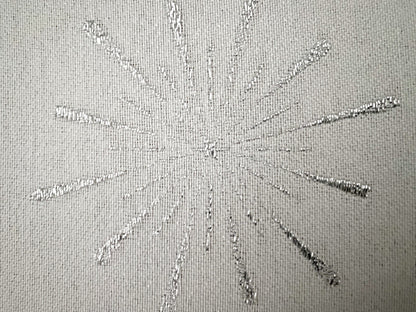 Apelt Jaquard Weihnachts-Tischband Sterne Weiß Silber  21x175cm