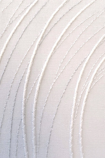 Sander moderner Tischläufer MERTON NEU Kreise Gestickt Ecru Grau 50x150cm