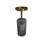 Kaheku Kerzenhalter LUND Neu Marmor Messing Grau Gold 22cm Hoch