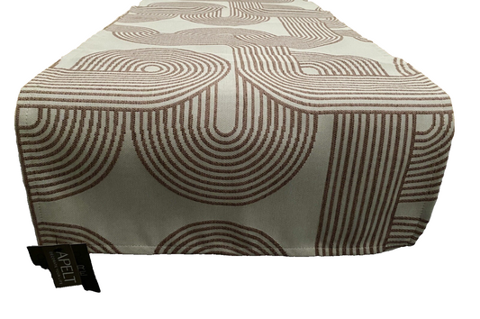 Apelt chicer Jaquard Tischläufer NOVA NEU Abstrakt Rose Natur 44x140 cm Modern