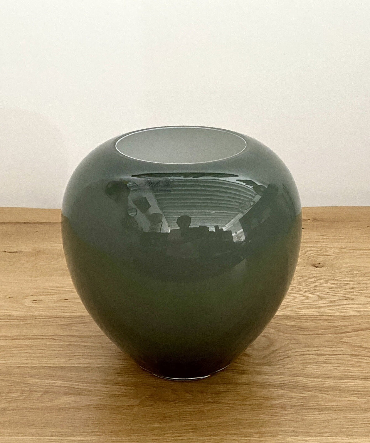 Fink  moderne Glas Vase LOSONE NEU Opal Grau 25 cm Hoch