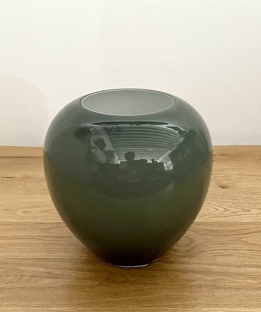 Fink  moderne Glas Vase LOSONE NEU Opal Grau 25 cm Hoch