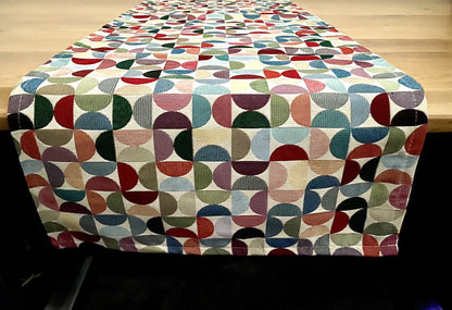DEKORATEX Chicer Jaquard Tischläufer NEU Grafisches Design Multicolour 40x140 cm