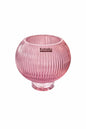 Kaheku Glas Teelichthalter LUMINA Neu Pink Kugelform 11 cm Hoch 10,5cm Rund