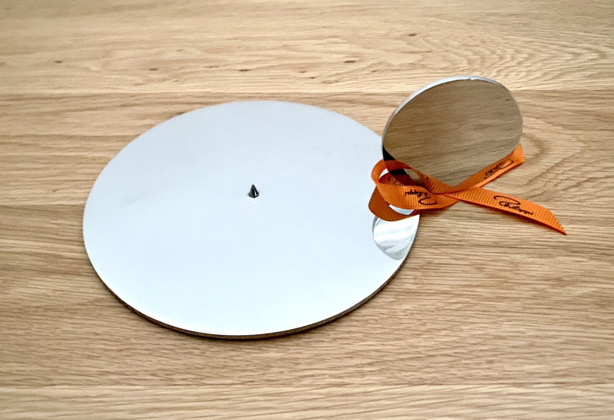 Philippi moderner Edelstahl Kerzenhalter RADIUS Neu Hochglanzpoliert Silber 15cm