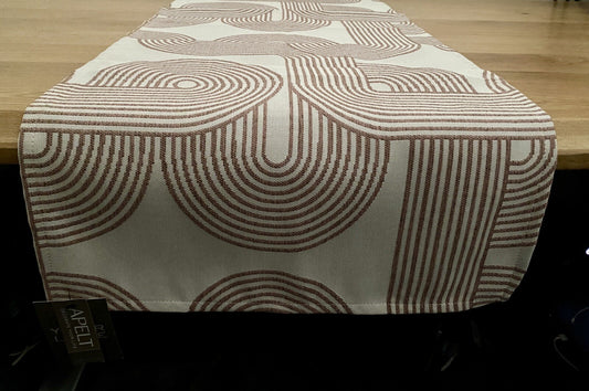 Apelt chicer Jaquard Tischläufer NOVA NEU Abstrakt Rose Natur 44x140 cm