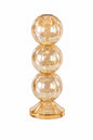 Kaheku Glas Kerzenständer VINESA NEU Amber 23,2cm Hoch Rund