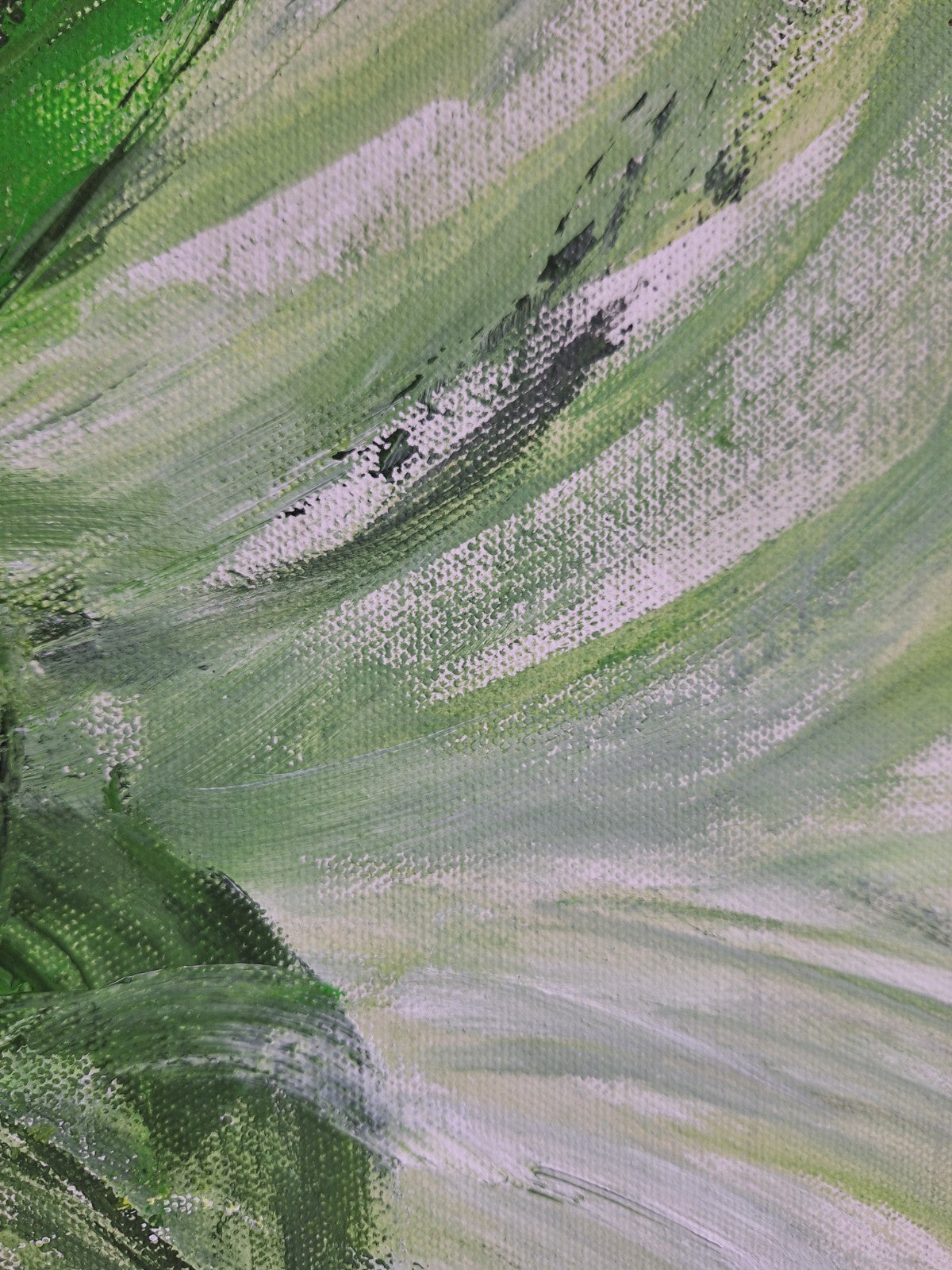Gemälde Deko Art NEU Grün  Maigrün Gelb Weiß 40x40 cm