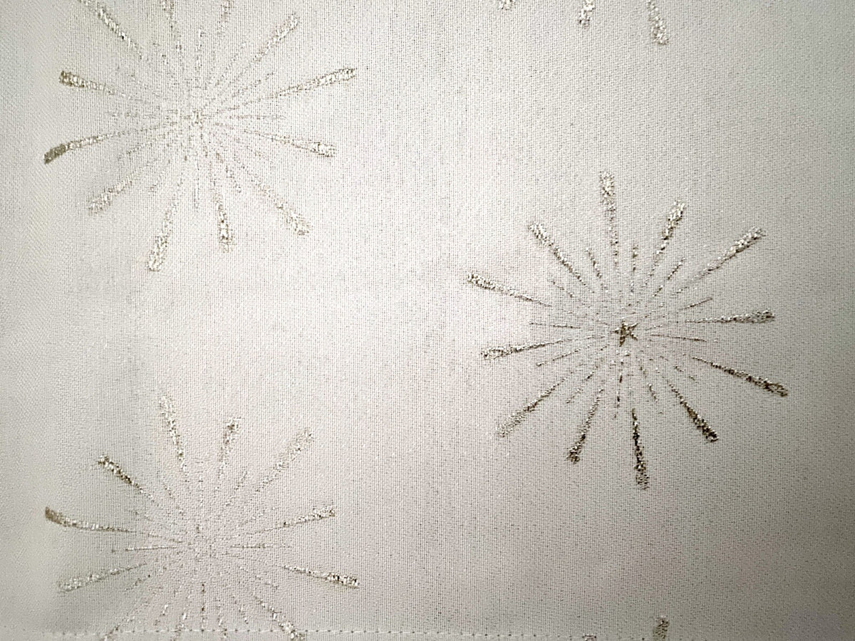 Apelt Jaquard Weihnachts-Tischband Sterne Natur Champagner 21x175cm