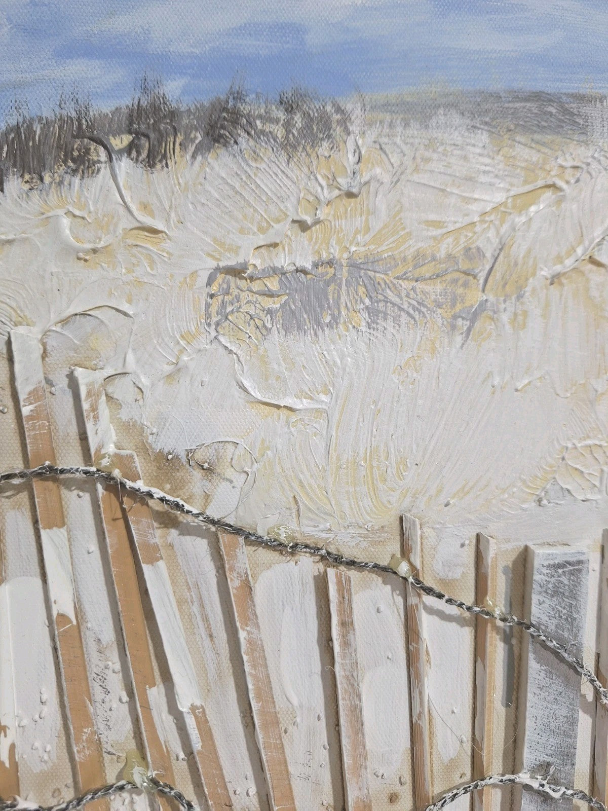 Gilde Gemälde Dühne NEU Blau Grau Beige 40x40cm