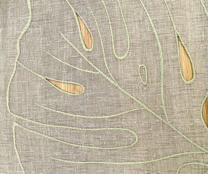 Sander Halbtransparenter Tischläufer CLARA NEU bestickt Grau Grün  50x140cm