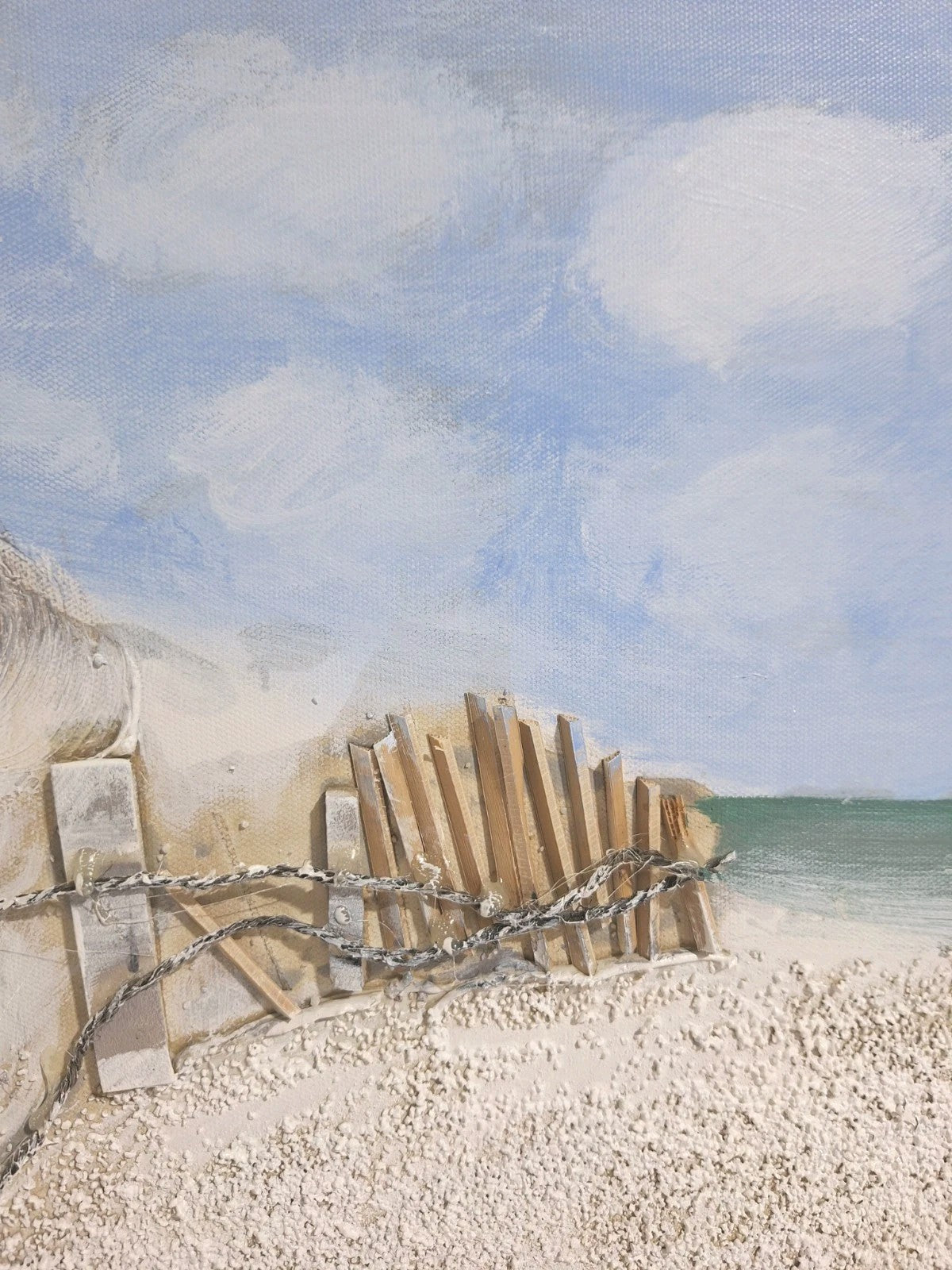 Gilde Gemälde Dühne NEU Blau Grau Beige 40x40cm