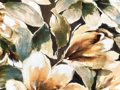 Sprügel moderne Mitteldecke NEU Digitaldruck Blütendesign Braun Lachs 110x110 cm