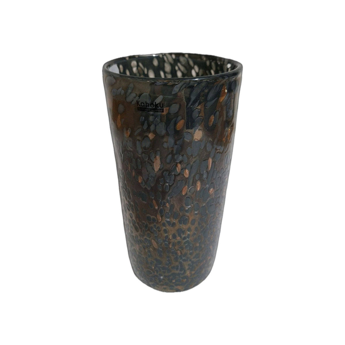 Kaheku chice Vase Glas NEU Anthrazit Kupfer Gesprenkelt 26 cm Hoch