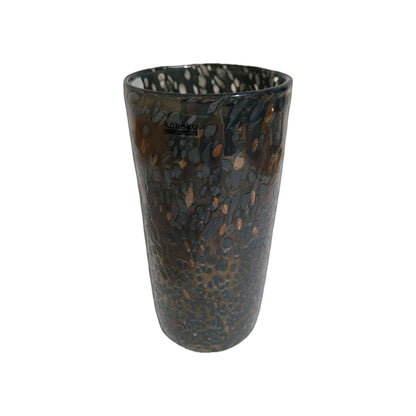 Kaheku chice Vase Glas NEU Anthrazit Kupfer Gesprenkelt 26 cm Hoch