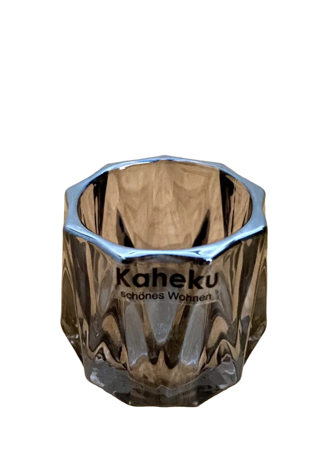 Kaheku chices Tischlicht HAVIS NEU Glas Grau 5,5 cm Hoch