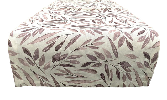 Sprügel moderner Tischläufer NEU Digitaldruck Blattdesign Natur Altrose 40x90cm