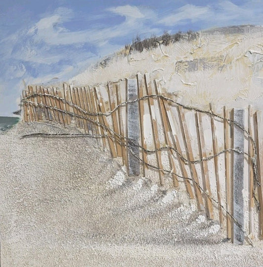 Gilde Gemälde Dühne NEU Blau Grau Beige 40x40cm