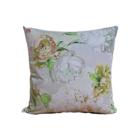 Apelt KissenbezugBedruckt Blütendesign Natur Lachs Grün Gelb 49x49cm Restbestand