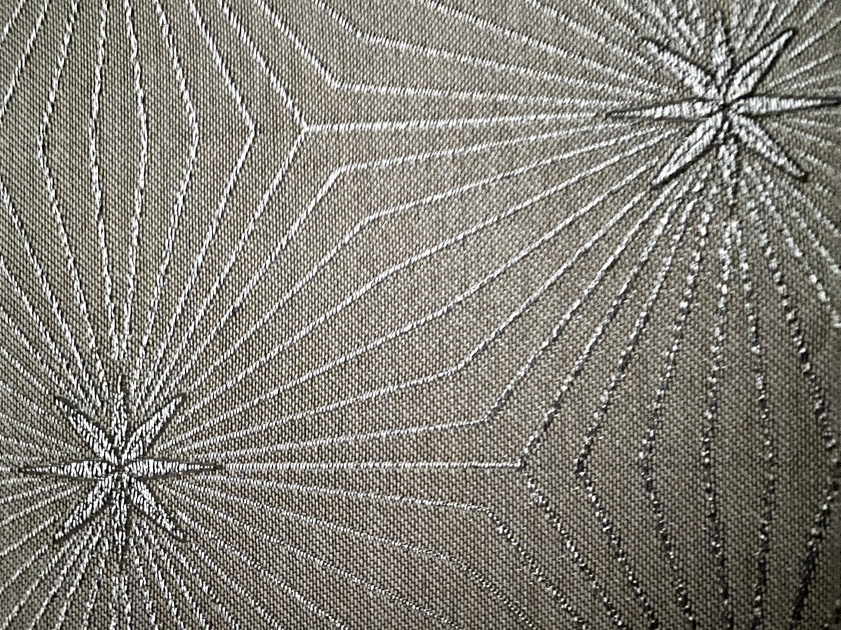 Apelt Jaquard Weihnachts-Tischband Sterne Grau Silber 21x175cm