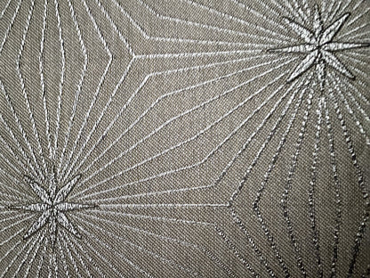 Apelt Jaquard Weihnachts-Tischband Sterne Grau Silber 21x175cm