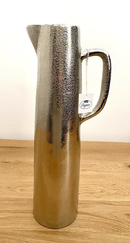 Gilde moderne Aluminium Henkelvase BROCCA NEU Strukturiert 39,5 cm Hoch