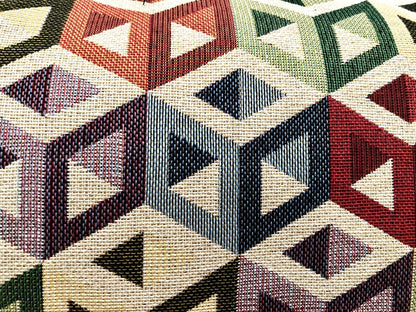 DEKORATEX Jaquard Kissen Gefüllt  NEU Grafisches Design Multicolour  40x60 cm