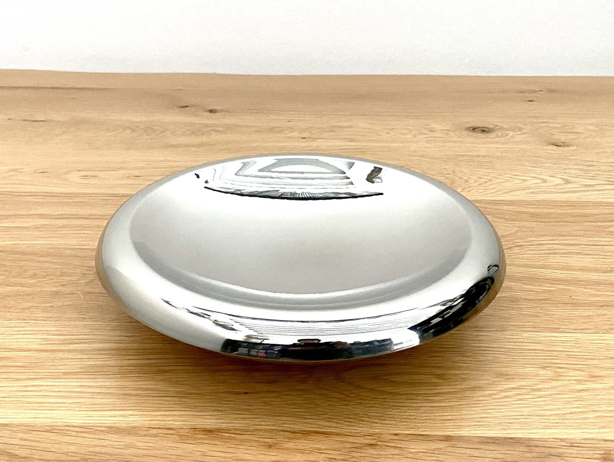Kaheku moderne Edelstahl Schale Bob NEU poliert Silber 23,5cm Rund