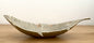 Casablanca moderne Blattschale NOSTRO NEU Aluminium Gold Relief 50cm Lang