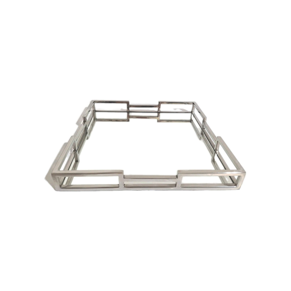 Fink modernes Spiegeltablett HOMMAGE NEU Edelstahl 40x40cm Quadratisch