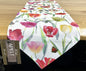 Apelt Frühlings-Tischband Tulpen NEU Digitaldruck Creme Mehrfarbig 25x175 cm