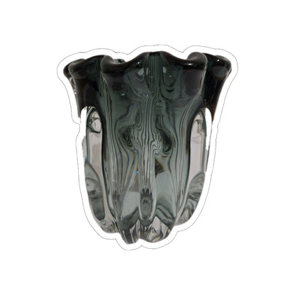 Formano Glas Teelichthalter NEU Grau mit Wellenrand 16,5 cm Hoch